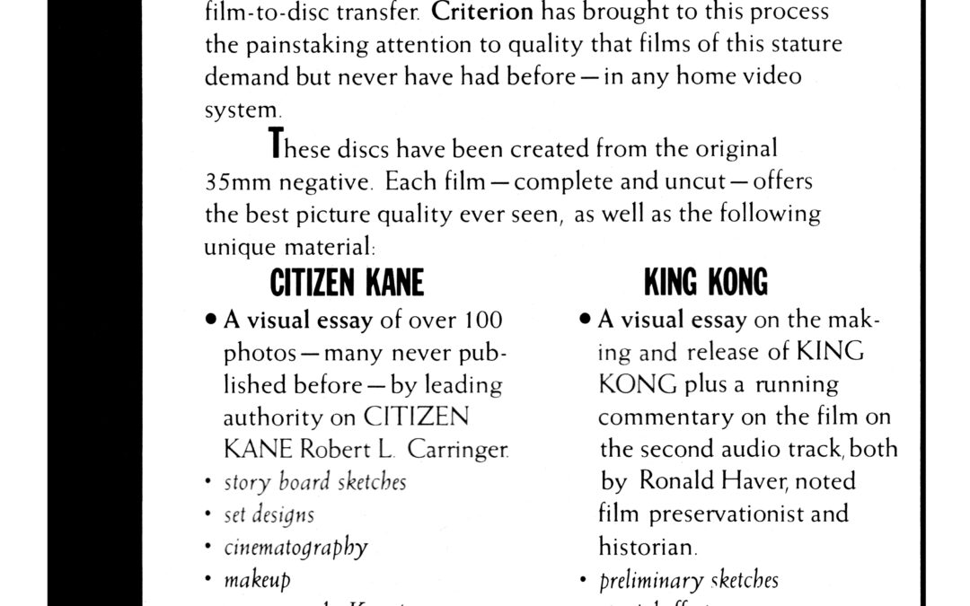 The Criterion Collection Releases Their First 2 Titles